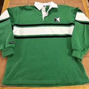 Marshall Thundering Herd Heavyweight Shirt Barbarian Rugby Sz XL Green Striped